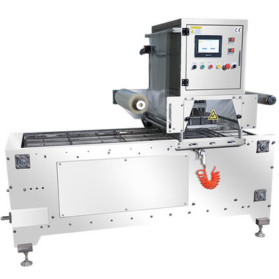0.04mm MAP Tray Sealer Machine 220V/50HZ Điện 0.4-0.6Mpa Áp suất không khí