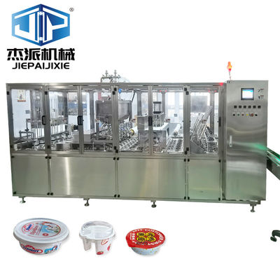 Máy làm đầy và niêm phong cốc kinh tế có khả năng đóng gói các mặt hàng lỏng và bán lỏng