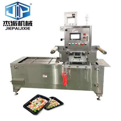 Máy niêm phong bao bì da khay tự động cho bao bì mì nướng Bao bì hình thức bao bì khay / bát / thùng áp dụng phạm vi 2100 × 900 × 1700mm